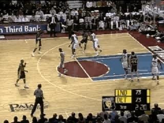 NBA Ben Wallace Blocks Artest