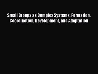 [Read book] Small Groups as Complex Systems: Formation Coordination Development and Adaptation