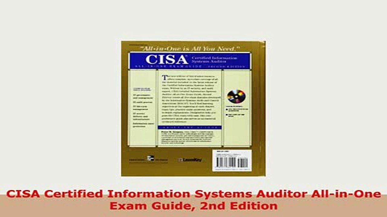 Download  CISA Certified Information Systems Auditor AllinOne Exam Guide 2nd Edition Read Online