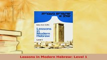 PDF  Lessons in Modern Hebrew Level 1 Download Full Ebook