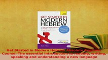 PDF  Get Started in Modern Hebrew Absolute Beginner Course The essential introduction to Download Online