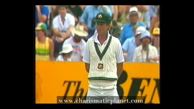 Dennis Lillee Bowls Mudassar way way behind the stumps