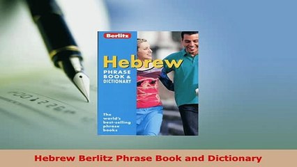 PDF  Hebrew Berlitz Phrase Book and Dictionary Read Full Ebook