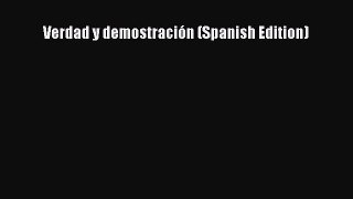[Read book] Verdad y demostración (Spanish Edition) [Download] Online