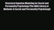 Read Structural Equation Modeling for Social and Personality Psychology (The SAGE Library of