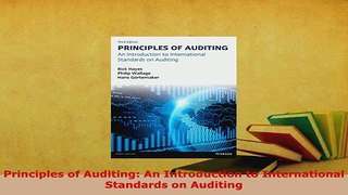 Download  Principles of Auditing An Introduction to International Standards on Auditing Read Online
