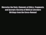 [Read book] Hierocles the Stoic: Elements of Ethics Fragments and Excerpts (Society of Biblical