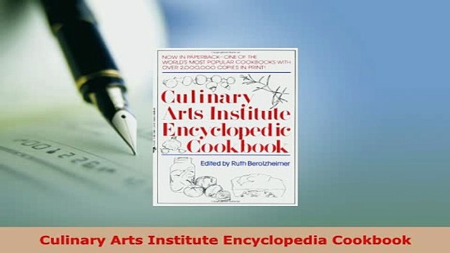 PDF Culinary Arts Institute Encyclopedia Cookbook Read Online