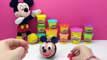 Play Doh plastilina Mickey Mouse en español   Huevo sorpresa y bola sorpresa de Mickey Mouse