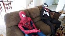 Spiderman & Venom vs T Rex   Godzilla In Real Life   SuperHero Fun!