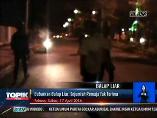 Balap Liar Dibubarkan, Sejumlah Remaja Tak Terima