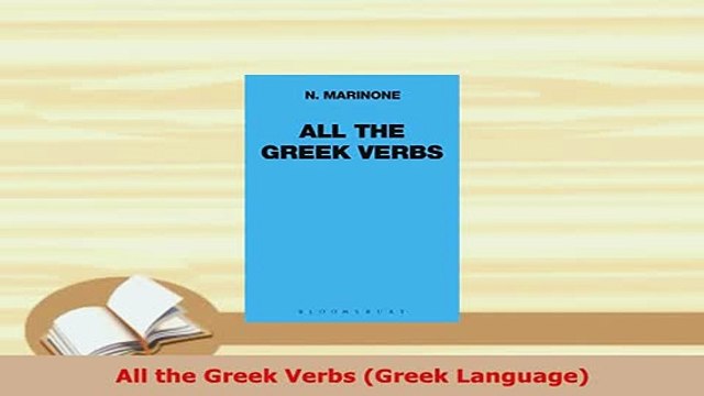 PDF All the Greek Verbs Greek Language Download Full Ebook