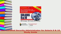 PDF  Sun Certified Security Administrator for Solaris 9  10 Study Guide Read Online