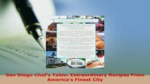 PDF  San Diego Chefs Table Extraordinary Recipes From Americas Finest City PDF Full Ebook