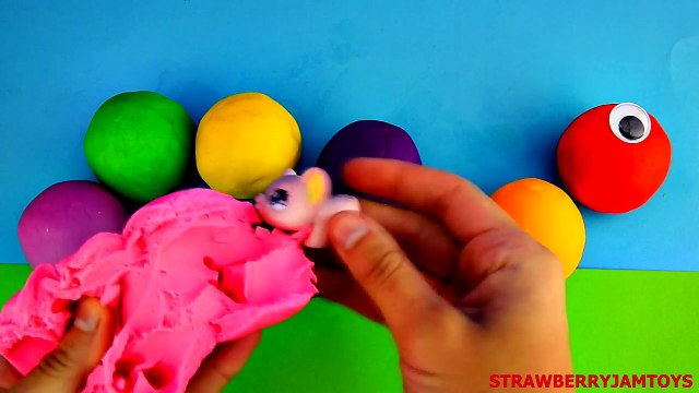 Shopkins Play Doh Spongebob - Snow White Angry Birds LPS Smurfs Surprise Eggs - shopkins