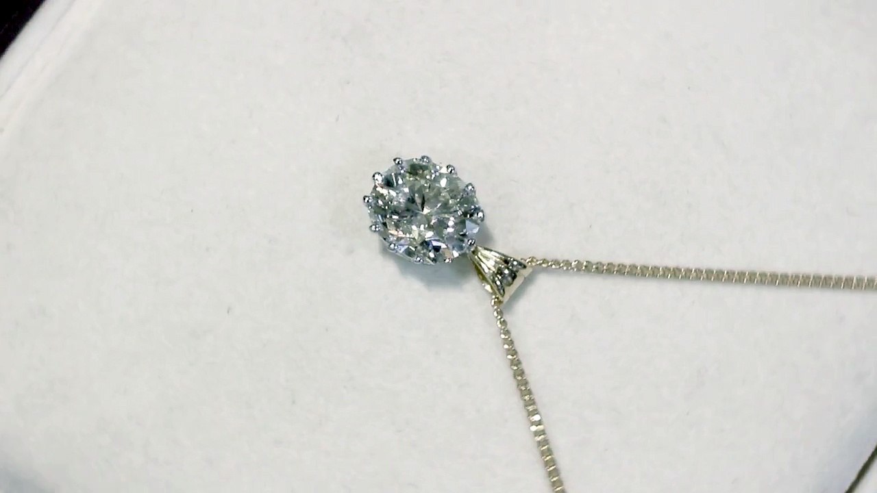 Oval Diamond Pendant