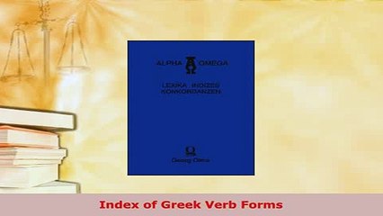 PDF  Index of Greek Verb Forms Download Full Ebook