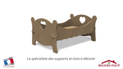DIY - Lit simple de poupée, montage facile sans vis, sans colle et sans outil !