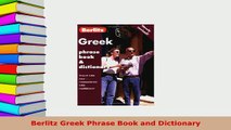 PDF  Berlitz Greek Phrase Book and Dictionary Download Online
