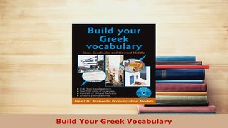 PDF  Build Your Greek Vocabulary Download Full Ebook