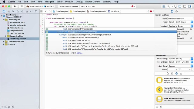 iOS Development with Swift Tutorial - 23 - Drawing with Core Graphics