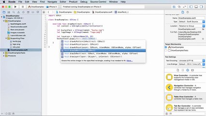 iOS Development with Swift Tutorial - 26 - Drawing Images and Photos