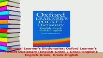 PDF  Bilingual Learners Dictionaries Oxford Learners Pocket Dictionary EnglishGreek  Read Online