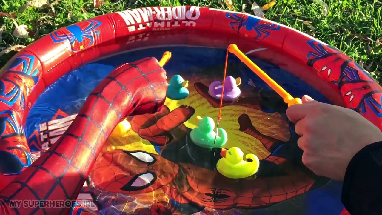 Spiderman vs Venom Playtime in Toboggan! Fun Marvel Superheroes Movies in Real Life