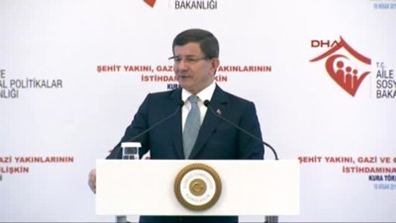 Davutoğlu, Şehit Yakını, Gazi ve Gazi Yakınları İçin İstihdam Kurası Töreni'ne Katıldı 5