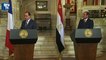 Quand François Hollande défend une question de BFMTV en Egypte