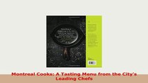 PDF  Montreal Cooks A Tasting Menu from the Citys Leading Chefs Download Full Ebook