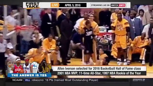 ESPN First Take Today - Allen Iverson Yao Ming Shaq Lead 2016 NBA HOF Class