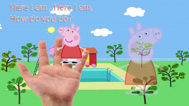 Peppa Pig Swimming Pool Finger Family Song Nursery Rhyme Kids Toddlers video snippet