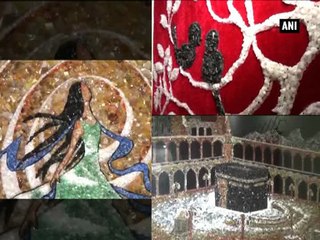 Vadodara s artist floors exhibition with agate gemstone