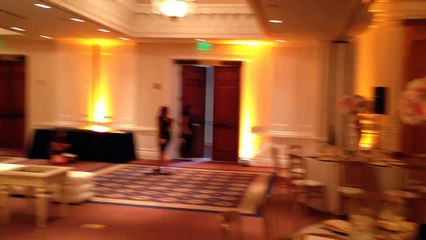 NIXON LIBRARY Wedding DJ Giglog with Uplighting, Cake Spotlighting, Wireless Satellite Speakers