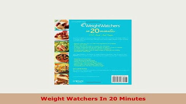 PDF Weight Watchers In 20 Minutes Read Online