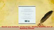 Read  David and Goliath Underdogs Misfits and the Art of Battling Giants PDF Online