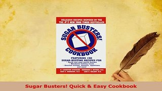 PDF  Sugar Busters Quick  Easy Cookbook PDF Full Ebook