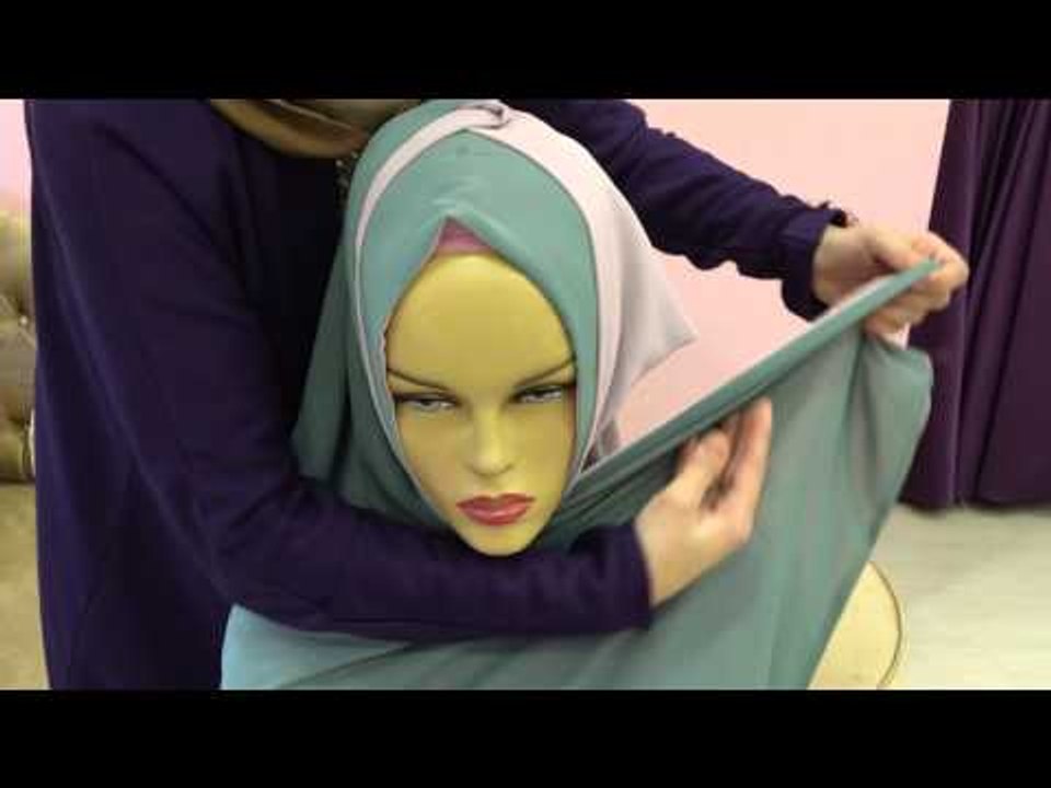 Çift Renkli Şal Nasıl Bağlanır Pratik Şal Takma