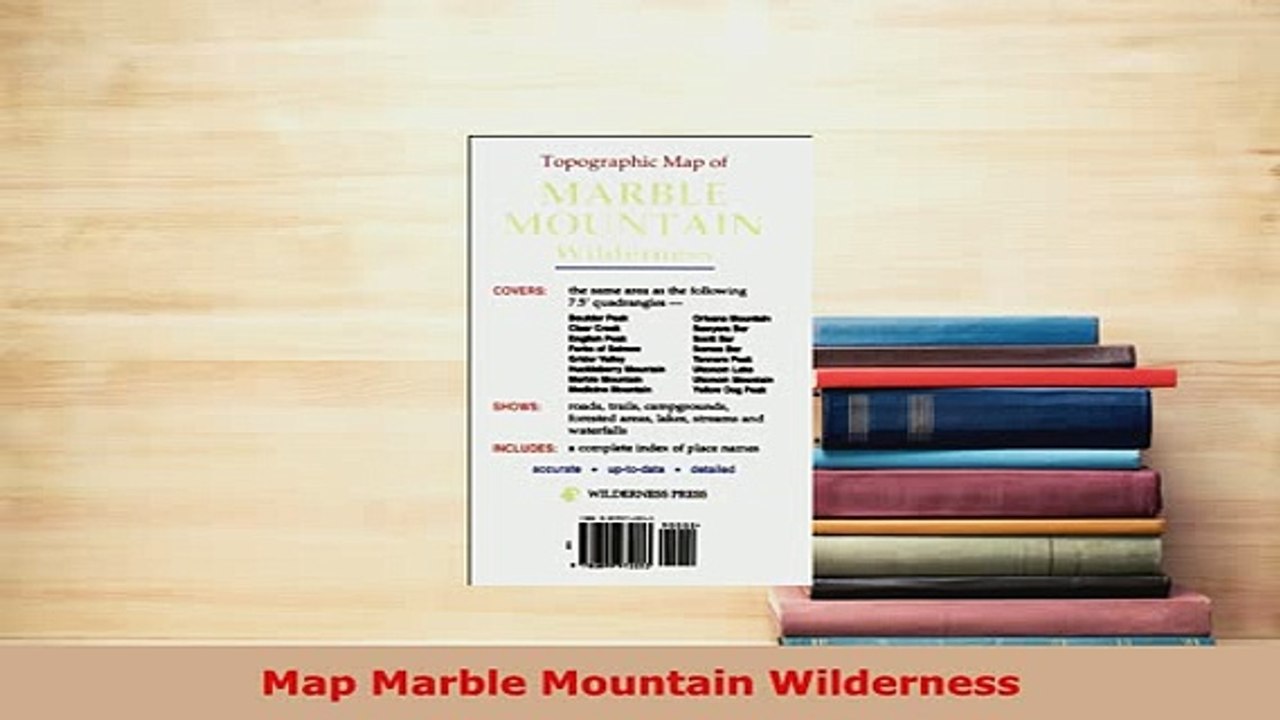 PDF  Map Marble Mountain Wilderness Read Full Ebook