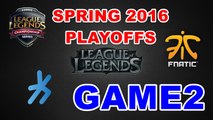 (LOL)FNC vs G2 Highlight(EU LCS 2016 Spring Playoffs) Game2