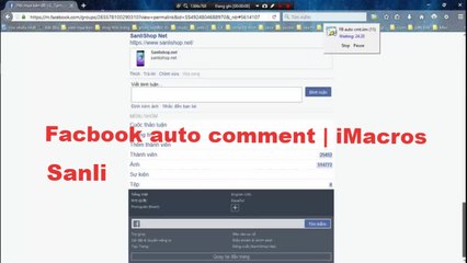 [Sanlishop.net] Facebook auto comment | iMacros
