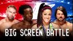 Superstars compete in WWE 2K16 Big Screen Battle on the massive ATT Stadiums video screen -