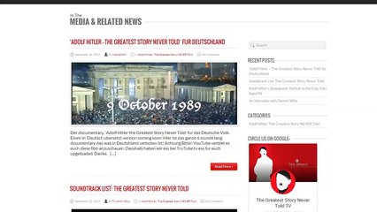 NEW WEBSITE Adolf Hitler - The Greatest Story NEVER Told!