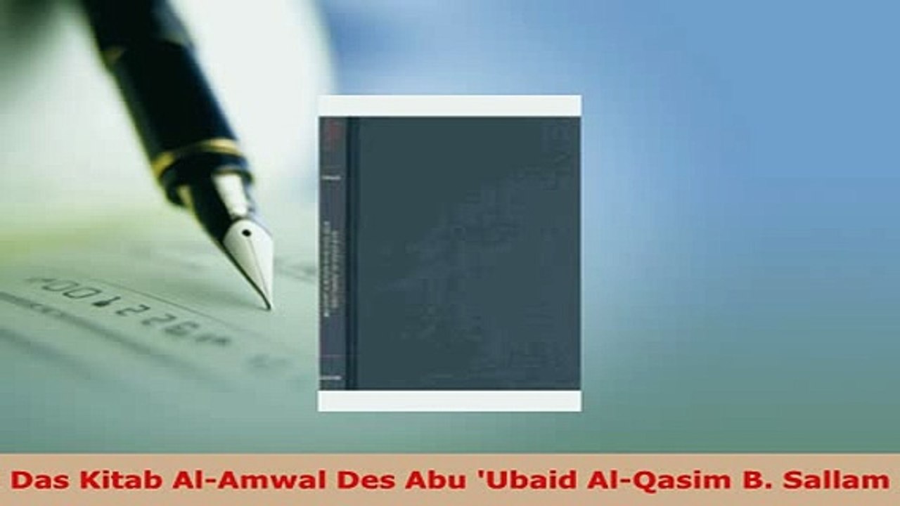 PDF  Das Kitab AlAmwal Des Abu Ubaid AlQasim B Sallam  Read Online