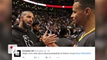 Steph Curry Shoots Hoops at Drake's House
