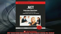 Free PDF Downlaod  NET Interview Questions Youll Most Likely Be Asked  BOOK ONLINE