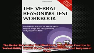 EBOOK ONLINE  The Verbal Reasoning Test Workbook Unbeatable Practice for Verbal Ability English Usage READ ONLINE