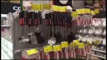 Imágenes del terremoto en un supermercado de Ecuador
