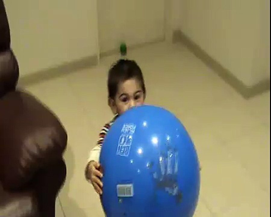 Krish playing with ball
